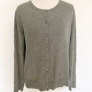 HEATHER PIMA COTTON CARDI BUTTON DOWN LONG SLV